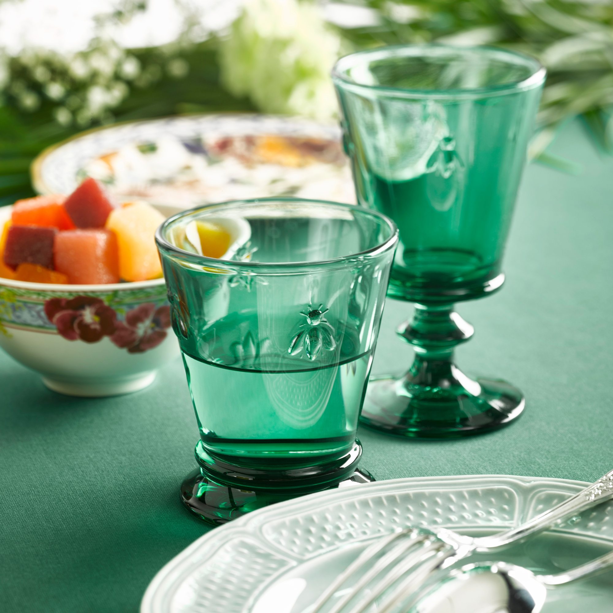 Bee Wine Glass Emerald Set-6