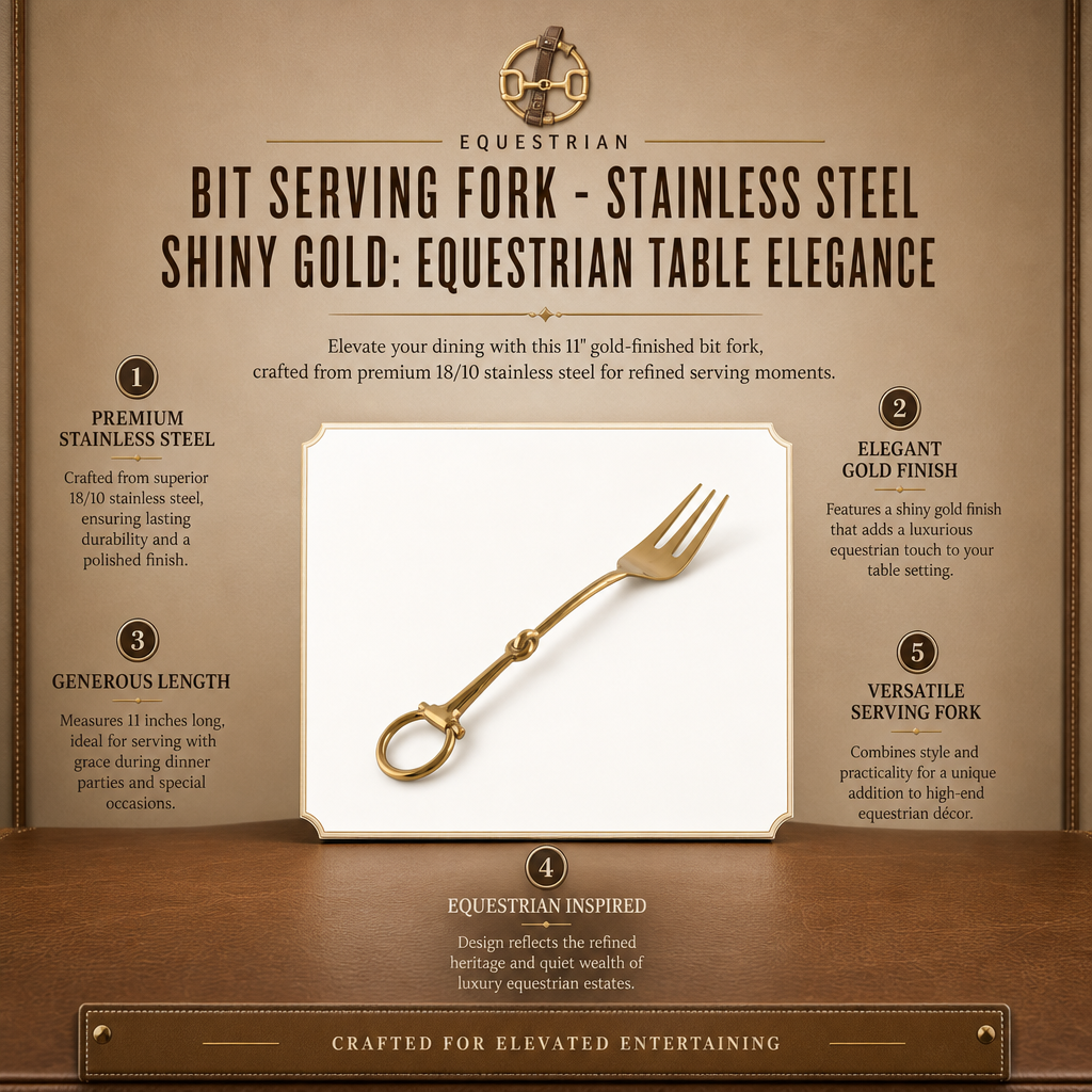 Bit Serving Fork - Stainless Steel Shiny Gold