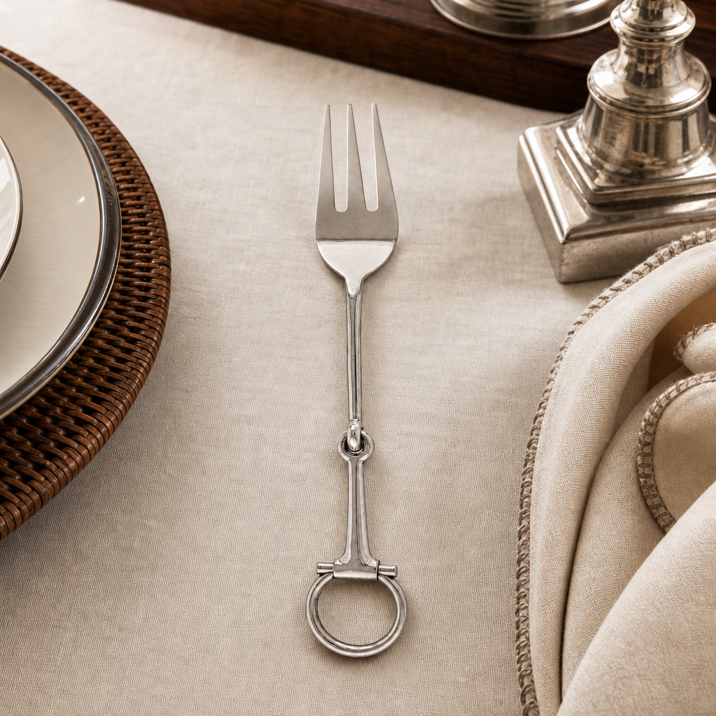 Bit Serving Fork - Stainless Steel Matt Silver