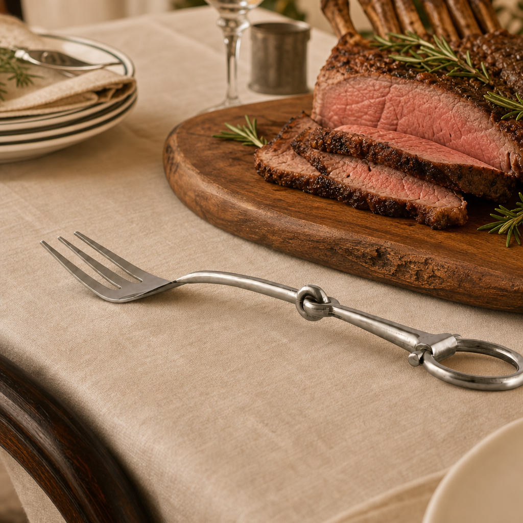 Bit Serving Fork - Stainless Steel Matt Silver