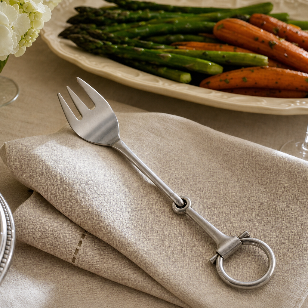 Bit Serving Fork - Stainless Steel Matt Silver