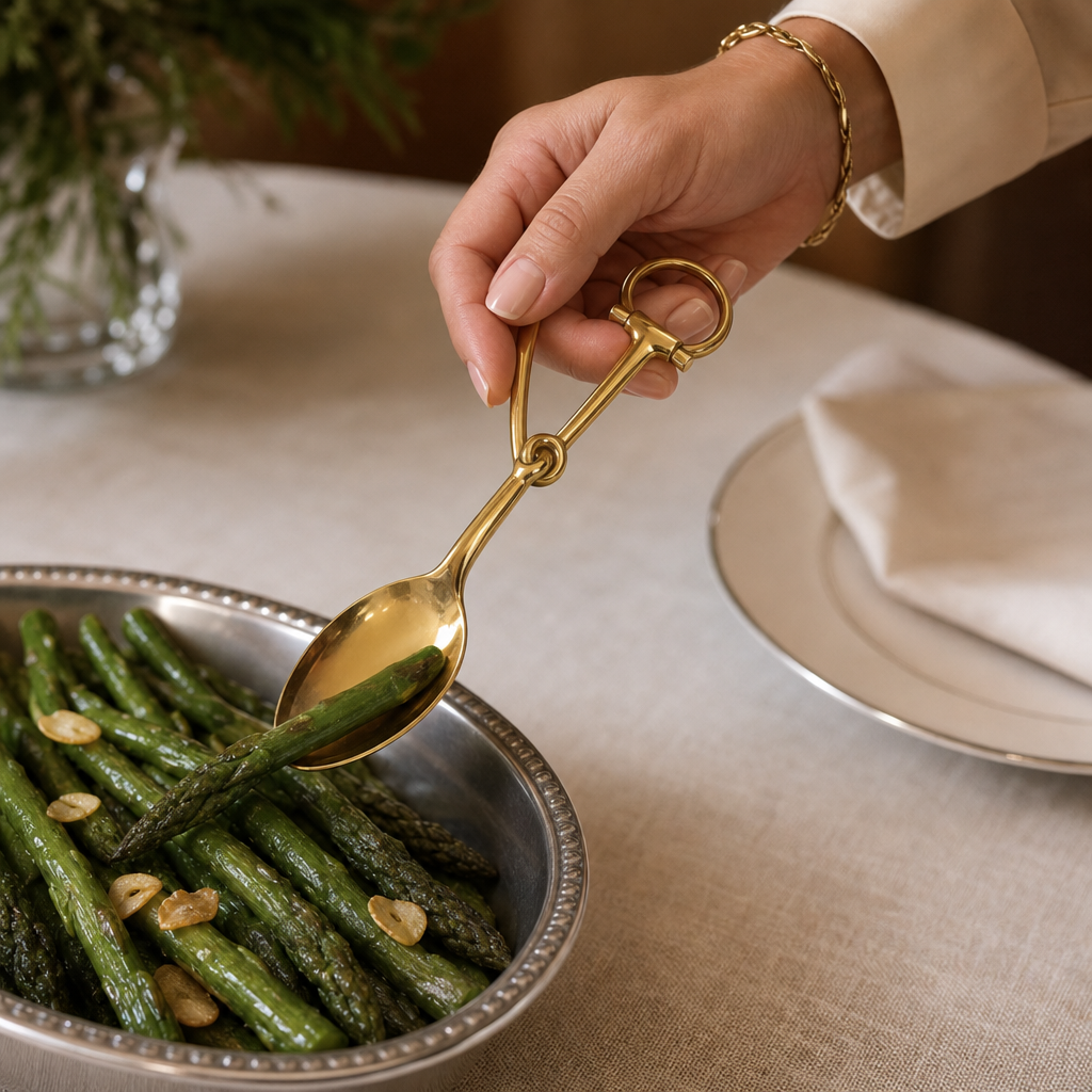 Bit Serving Spoon - Stainless Steel Shiny Gold
