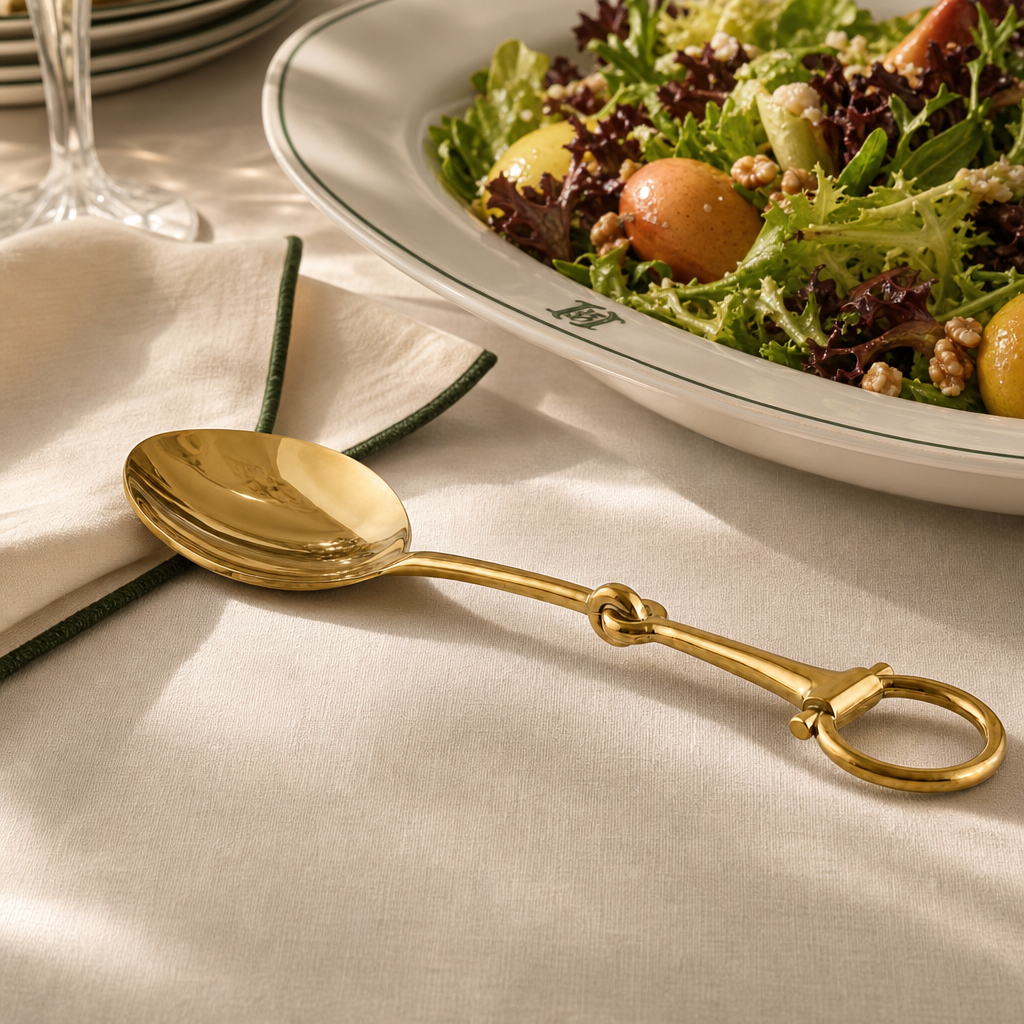 Bit Serving Spoon - Stainless Steel Shiny Gold
