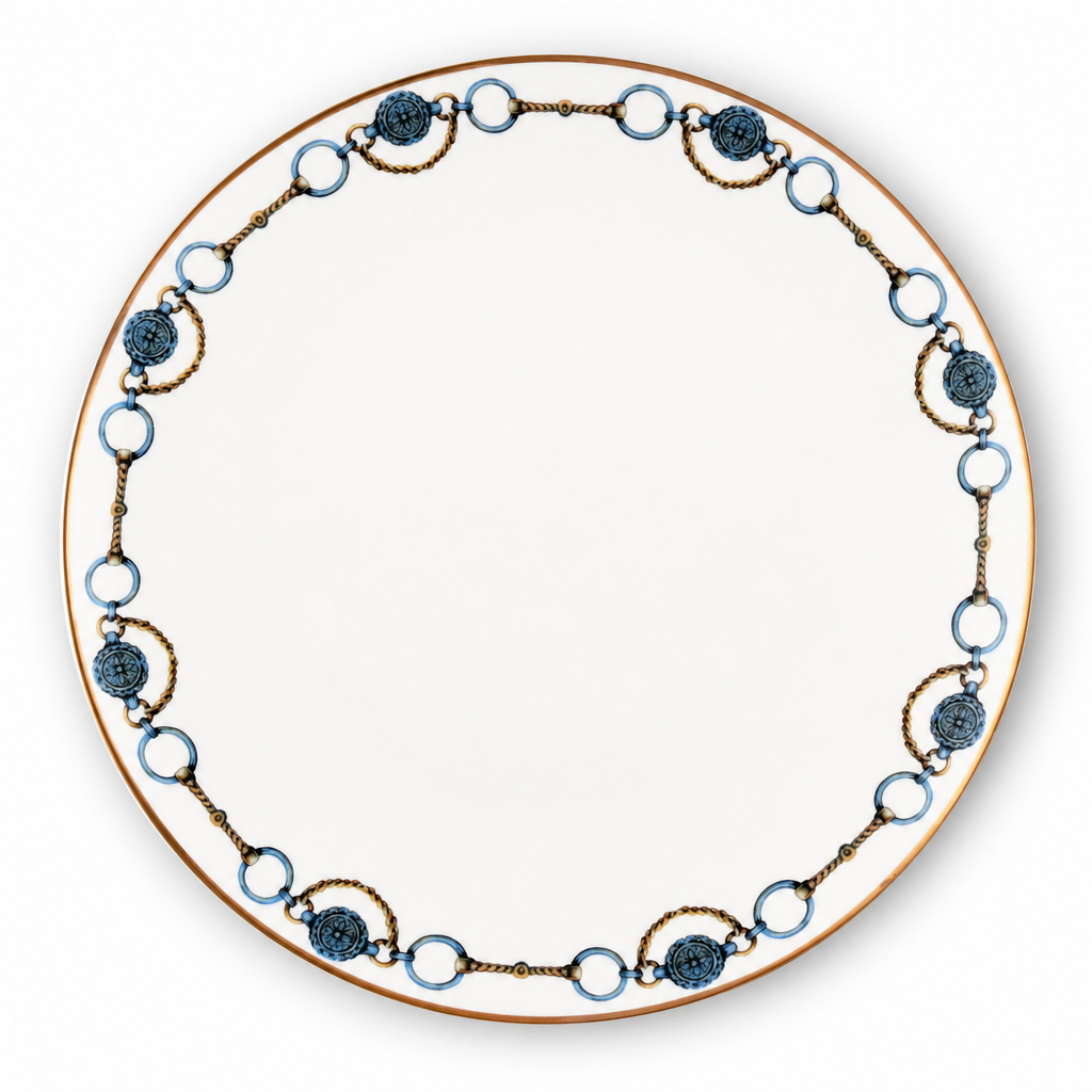 Amarillo Concho Pattern Bone China Round Dinner Plate
