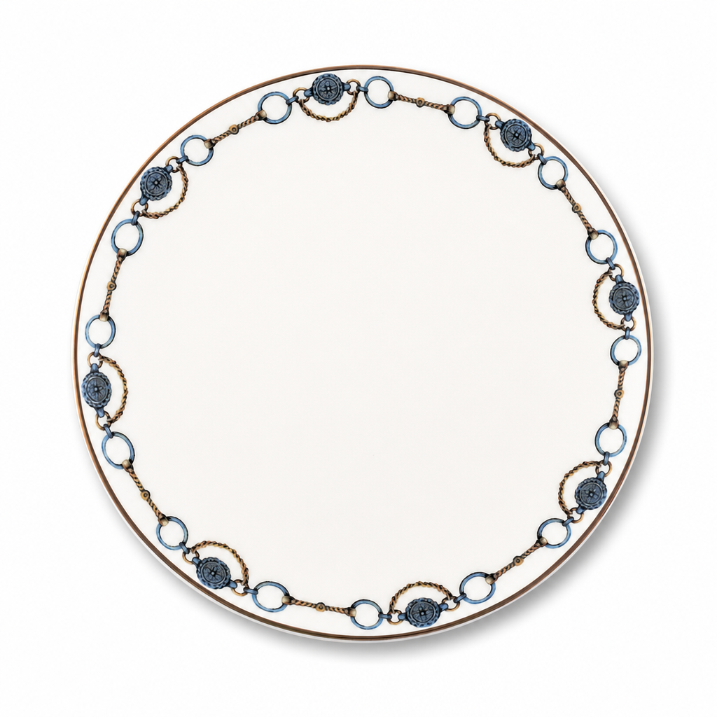 Amarillo Concho Pattern Bone China Round Salad Plate