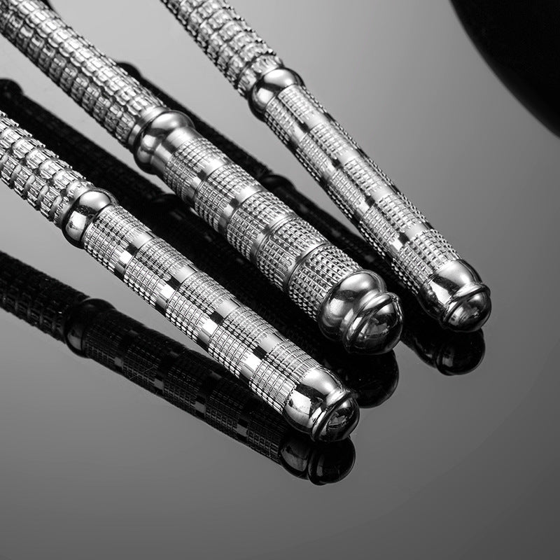 Three silver taser guns on a reflective gray surface