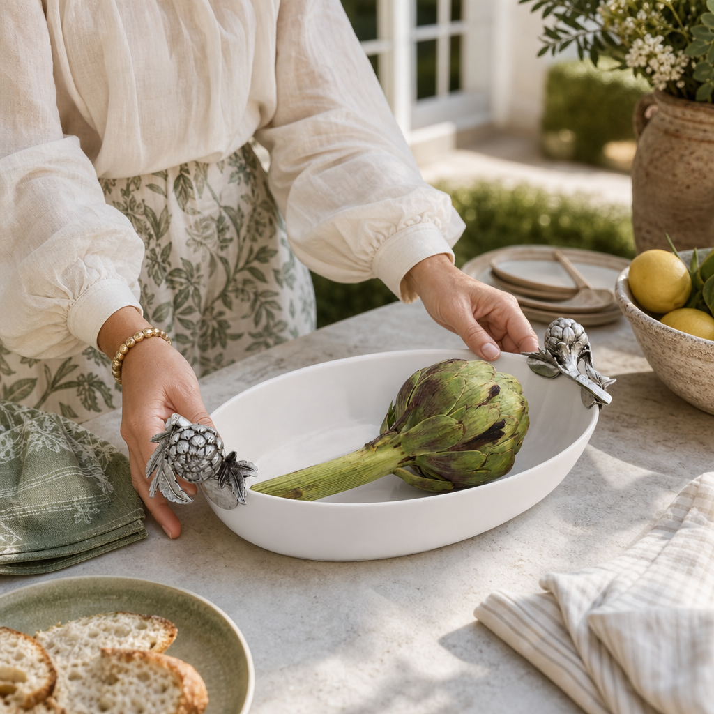 Artichoke Stoneware Serving Dish