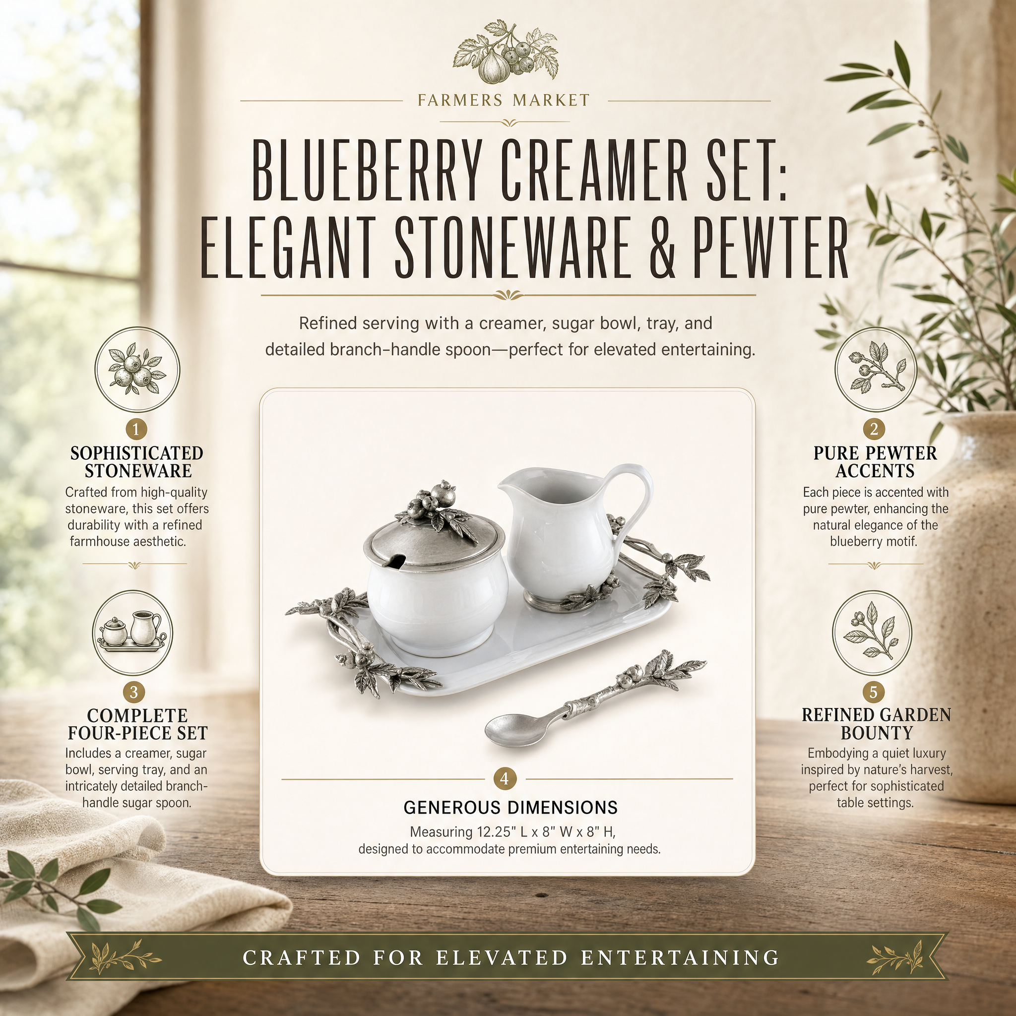 Blueberry Creamer Set