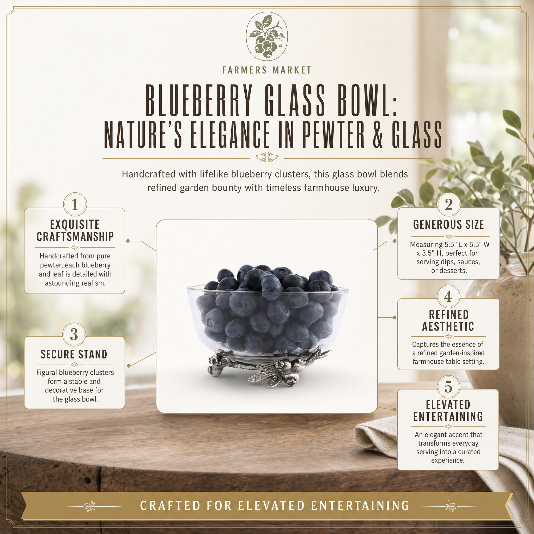 Blueberry Glass Bowl