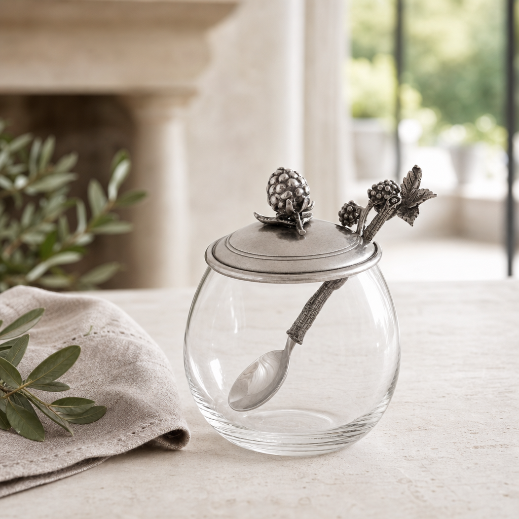Blackberry Jam Jar with Spoon