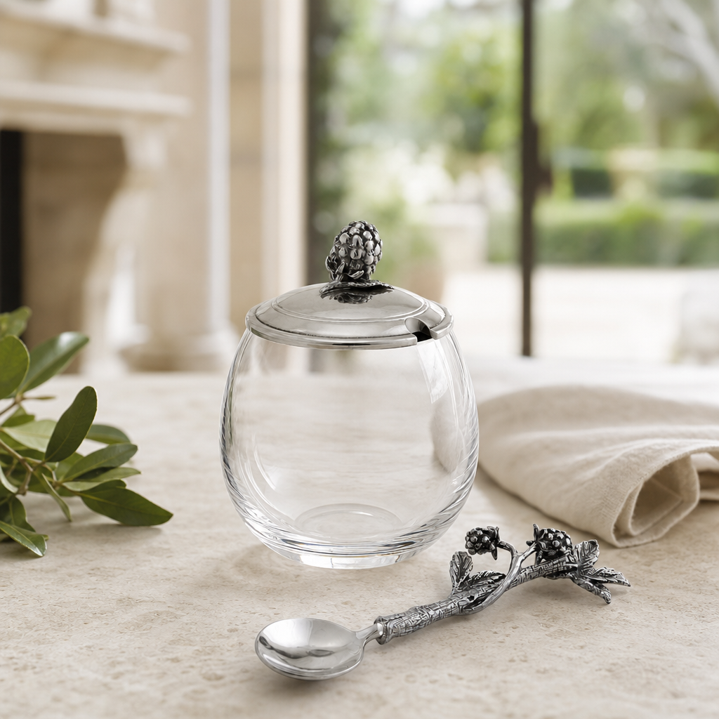 Blackberry Jam Jar with Spoon