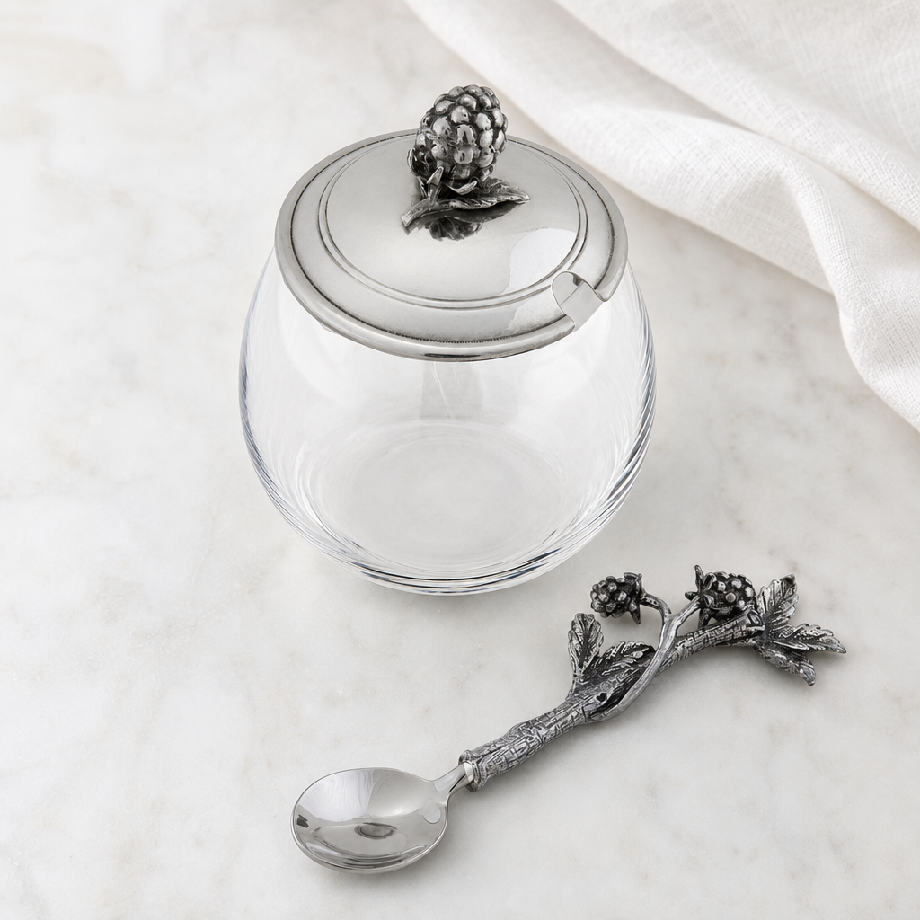 Blackberry Jam Jar with Spoon