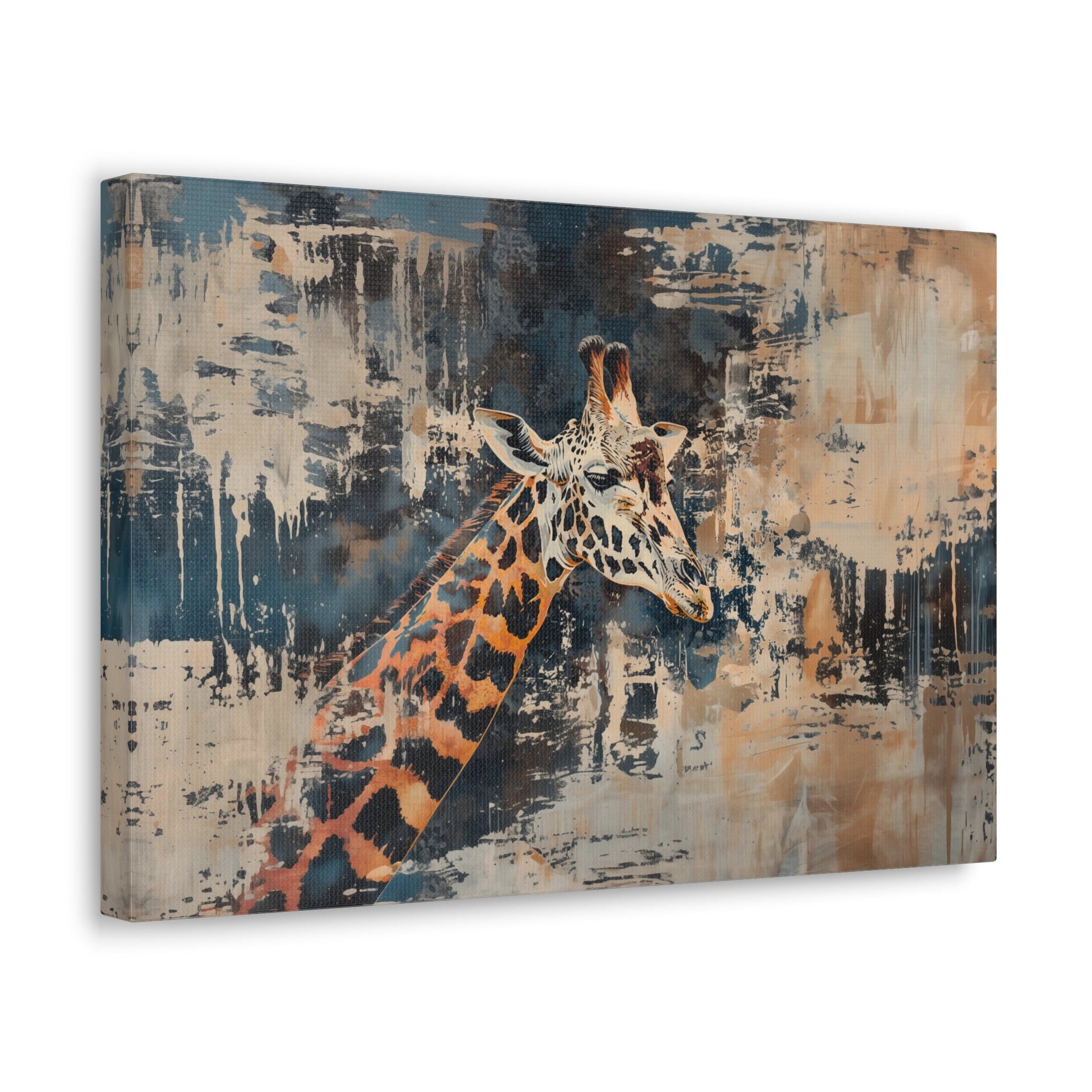 Giraffe Wall Art - Canvas Print Gallery Wrap - Grunge