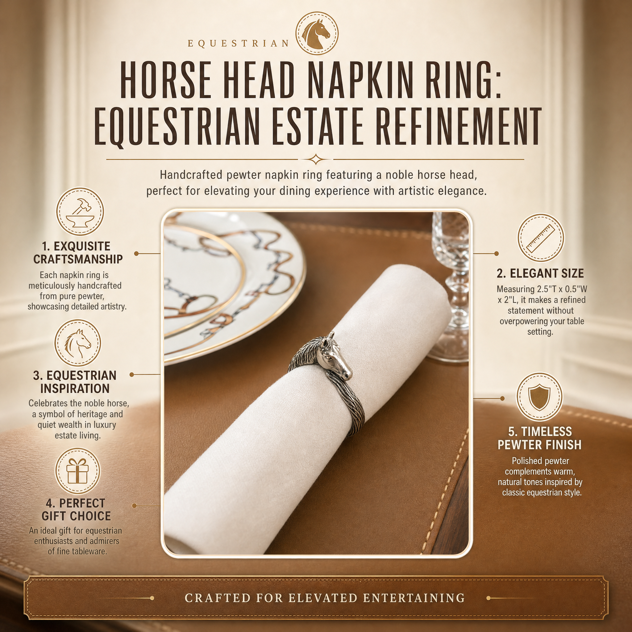Horse Head Napkin Ring