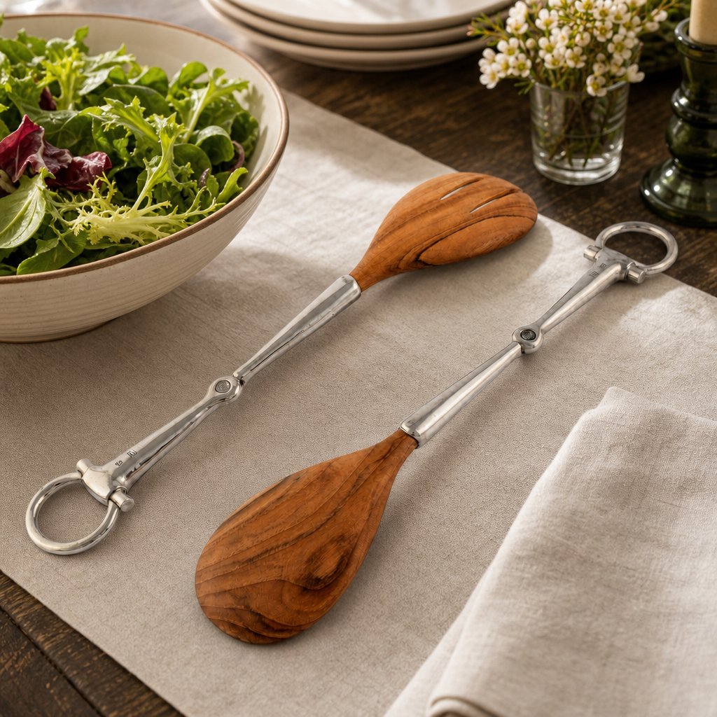 Bit Wood Salad Server Set