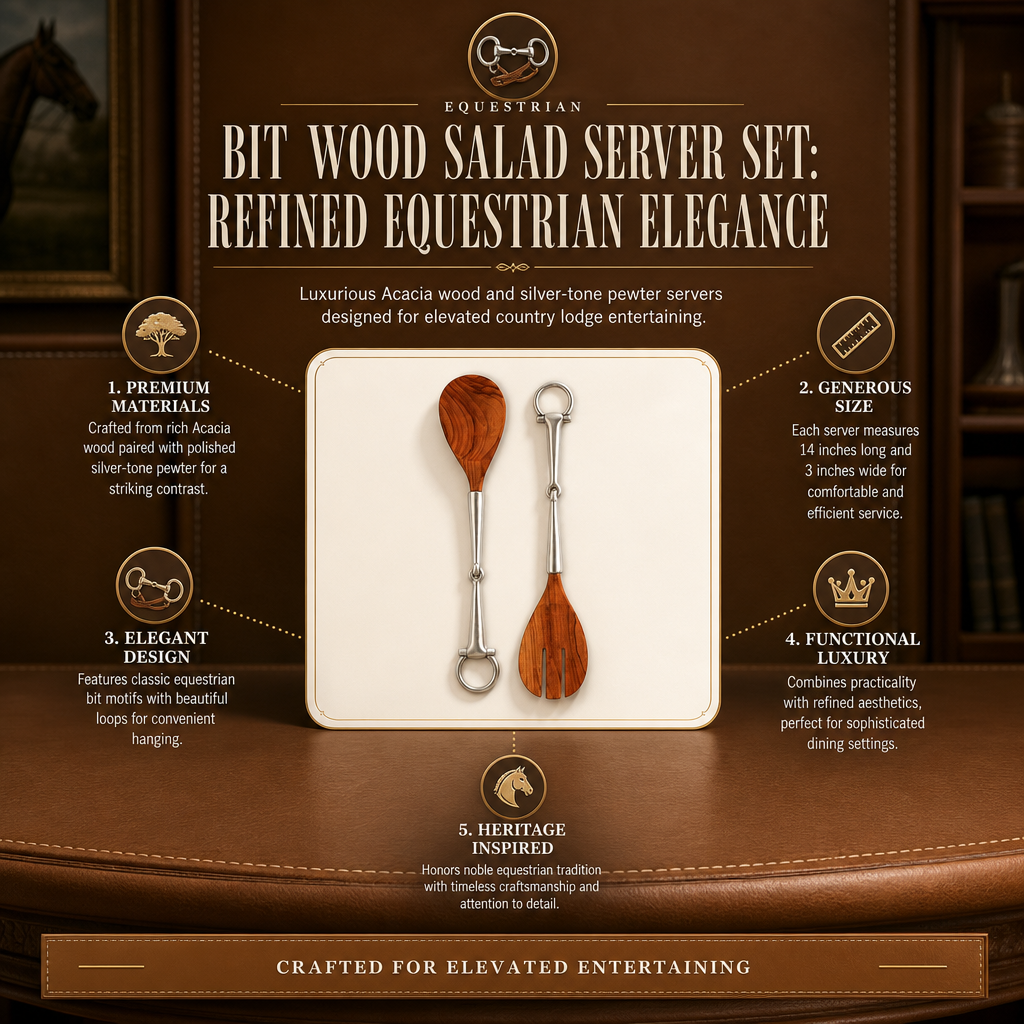 Bit Wood Salad Server Set