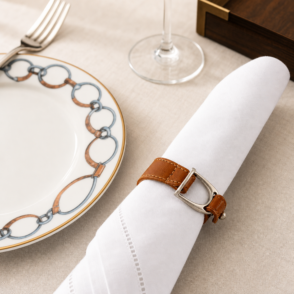 Stirrup Vegan Leather Napkin Ring