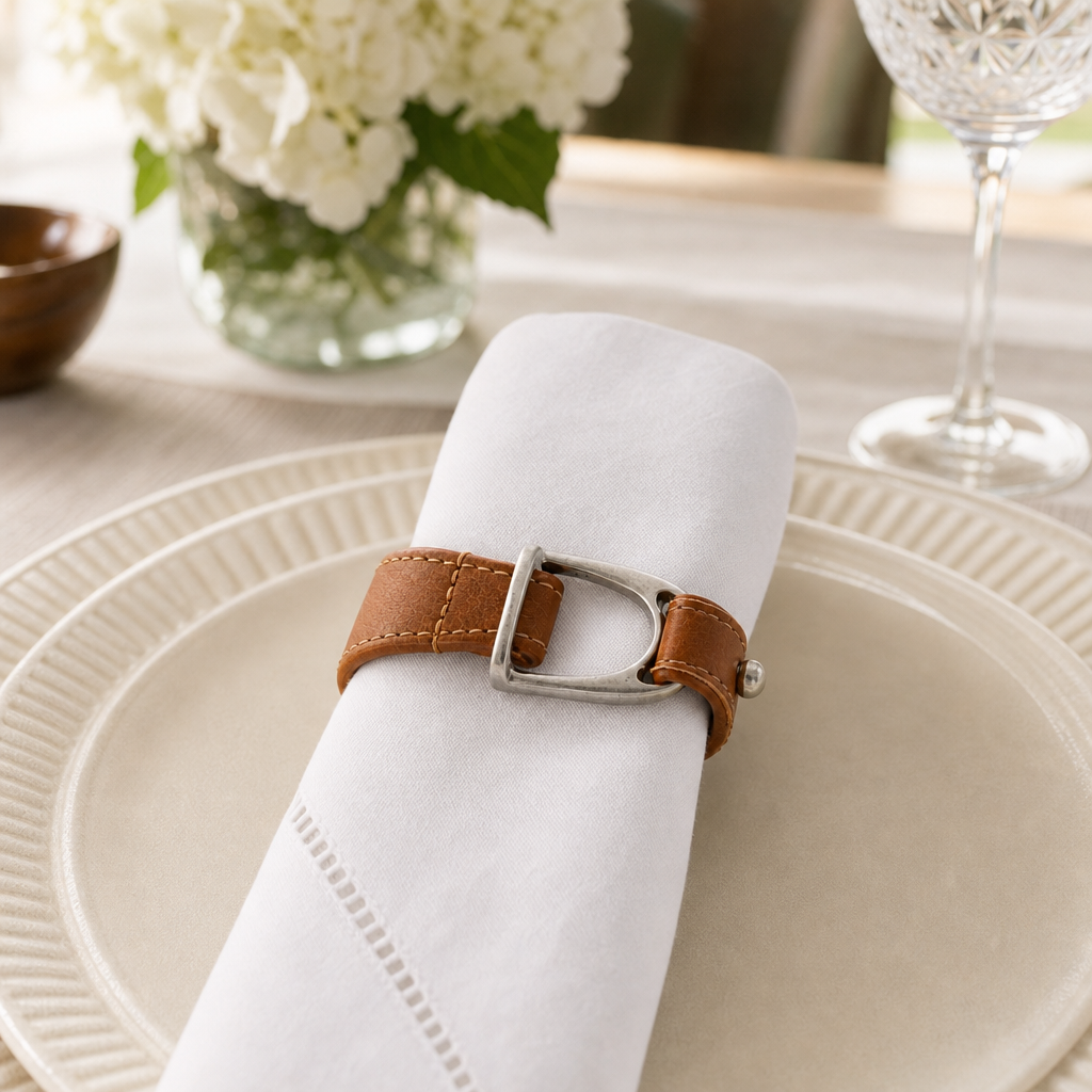 Stirrup Vegan Leather Napkin Ring