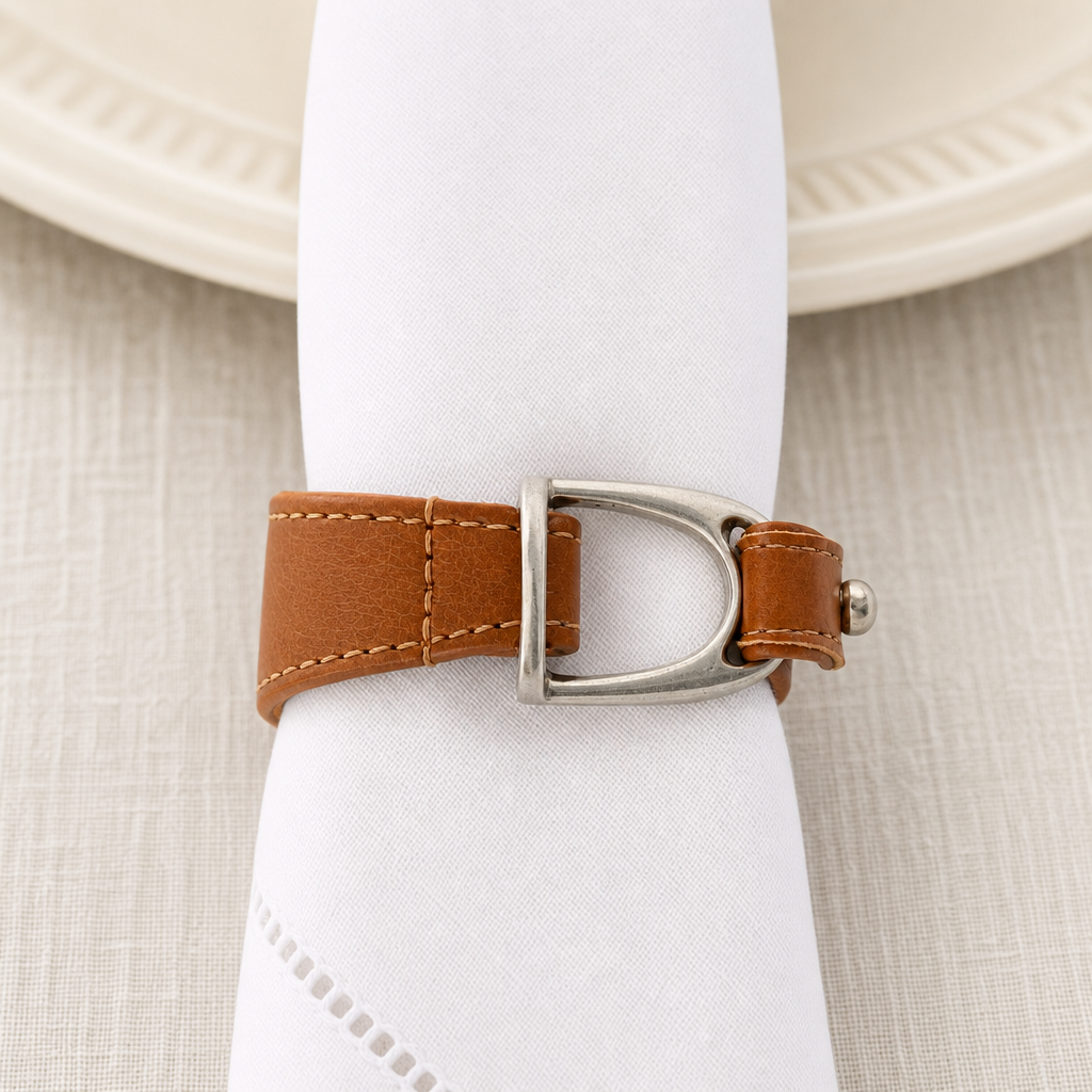 Stirrup Vegan Leather Napkin Ring
