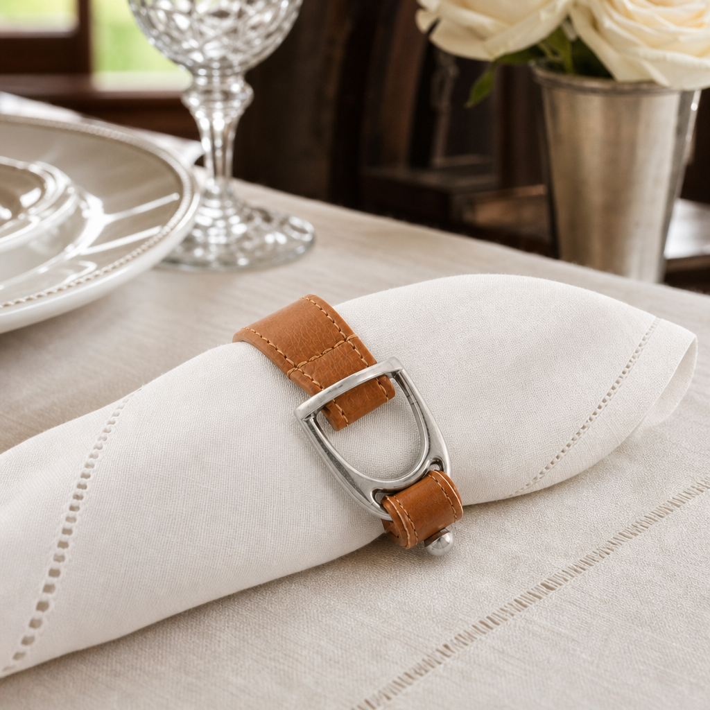 Stirrup Vegan Leather Napkin Ring