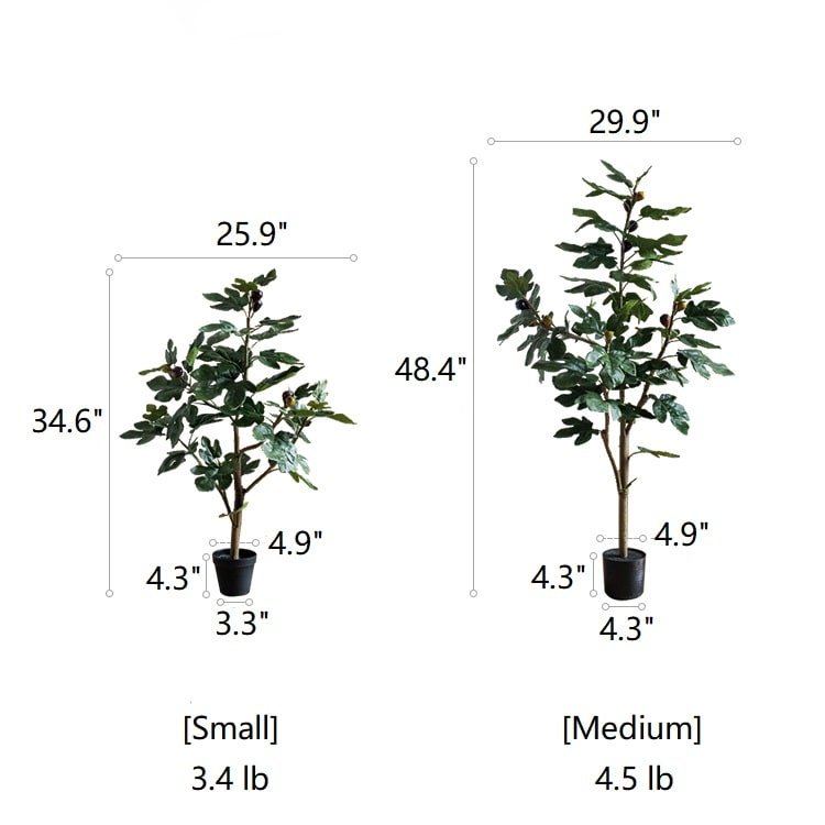 Artificial Silk Fig Tree In Pot