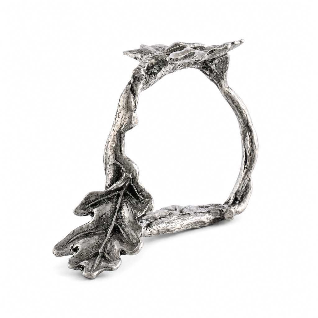 Pewter Oak Branch Napkin Ring