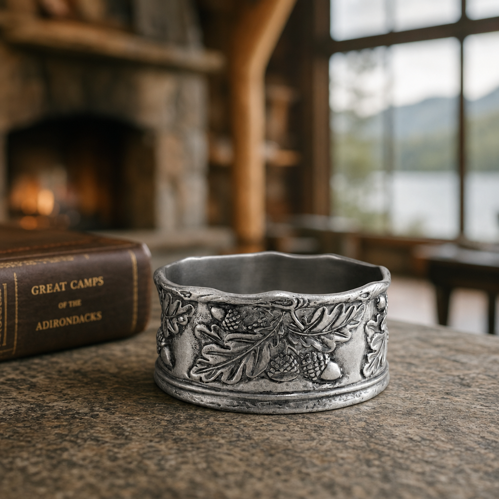 Acorn Oak & Leaf Pewter Wine Coaster