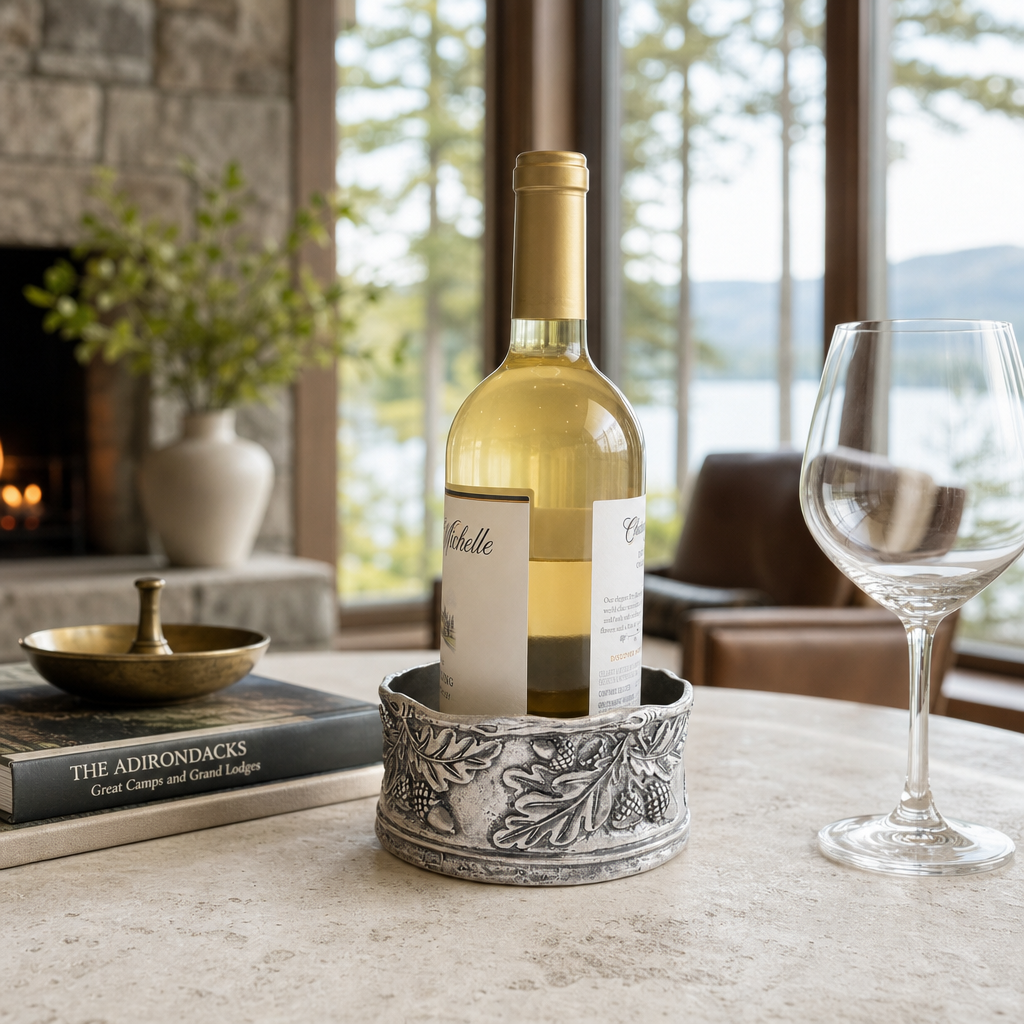 Acorn Oak & Leaf Pewter Wine Coaster