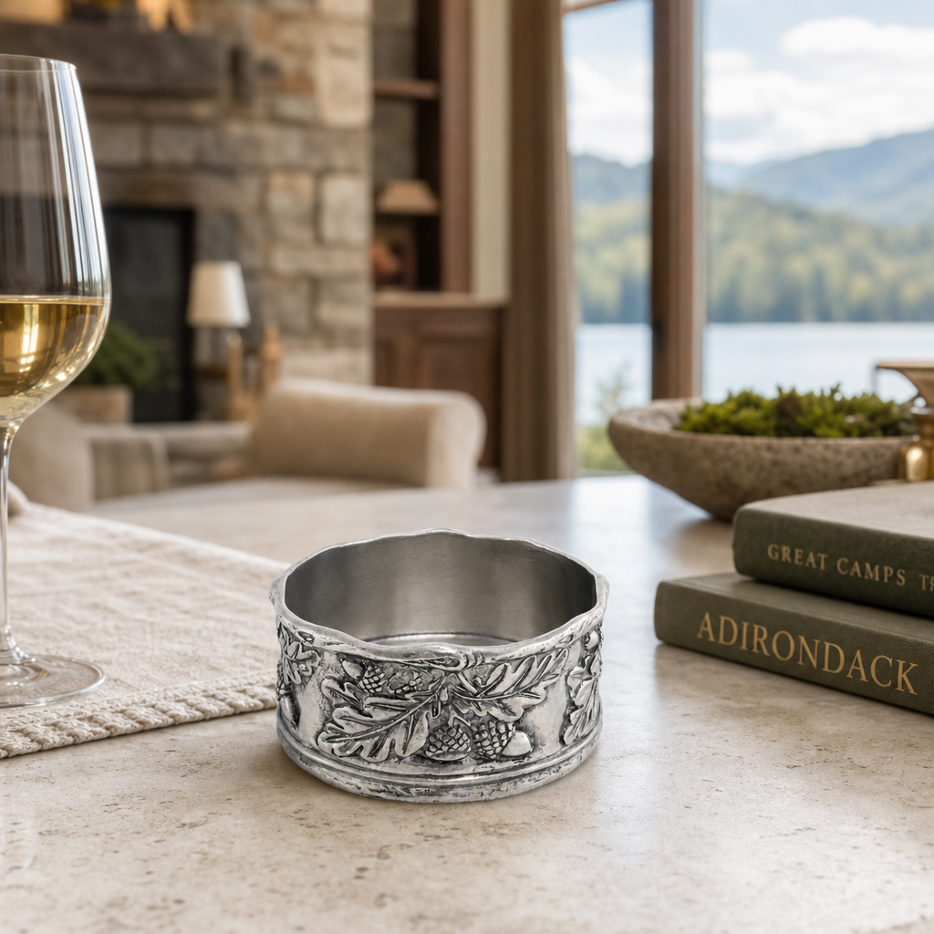 Acorn Oak & Leaf Pewter Wine Coaster
