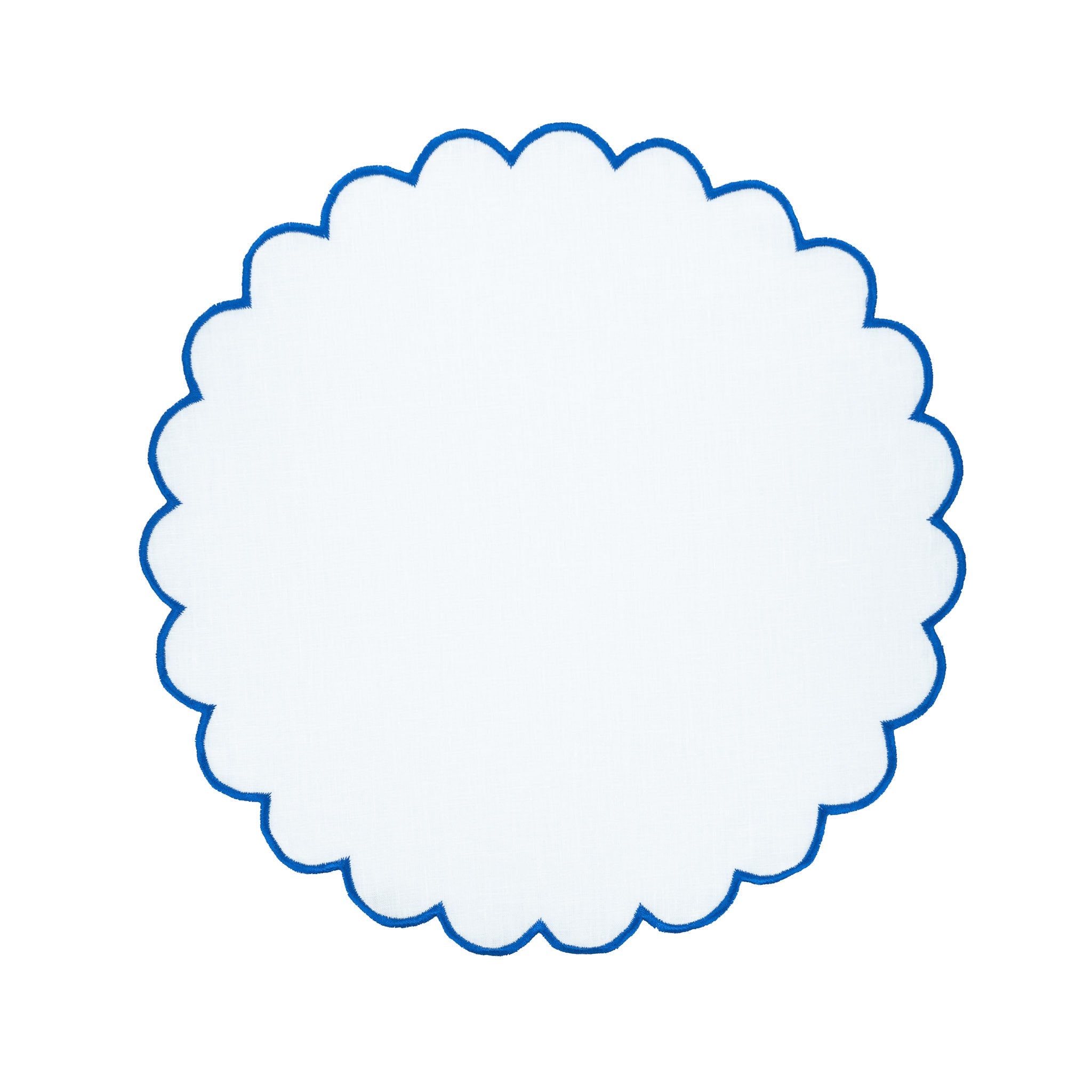 Linen Scalloped Placemats, Set of 4