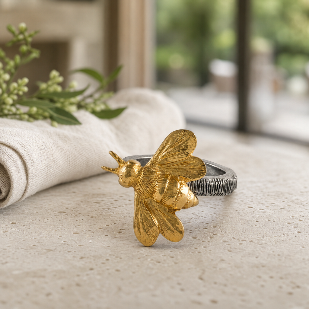 Gold Bee Napkin Ring