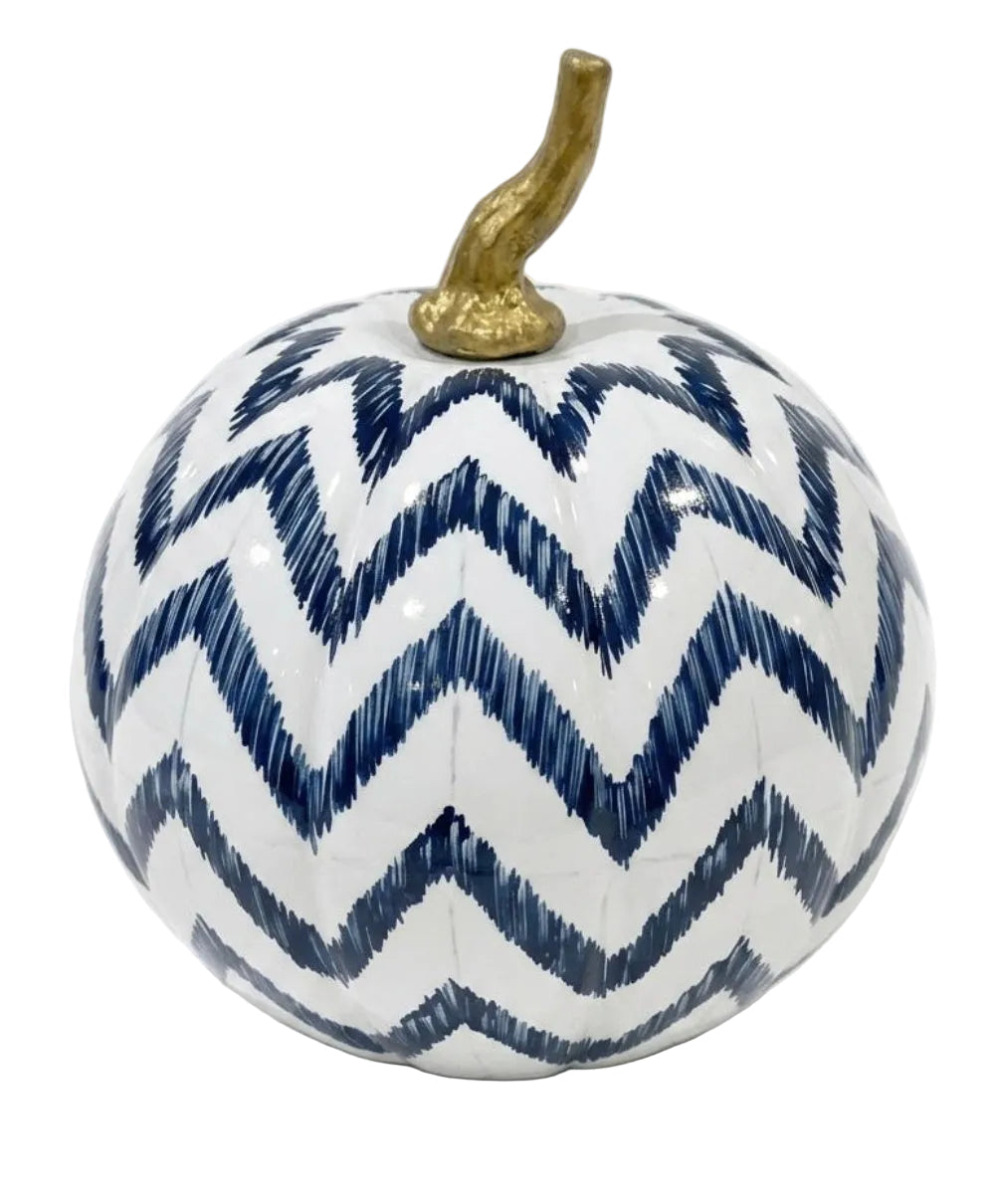 Navy Chevron Pumpkin