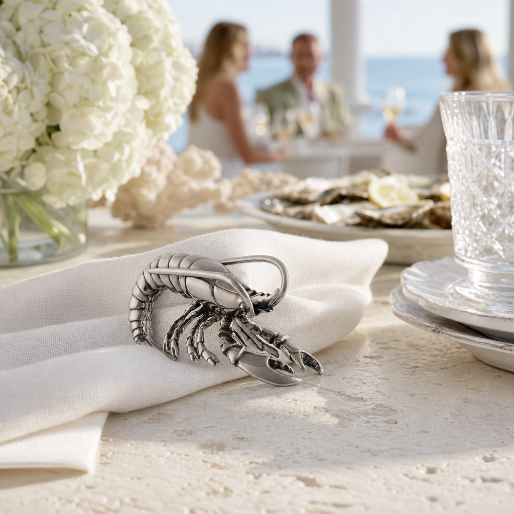 Pewter Prawn Napkin Ring