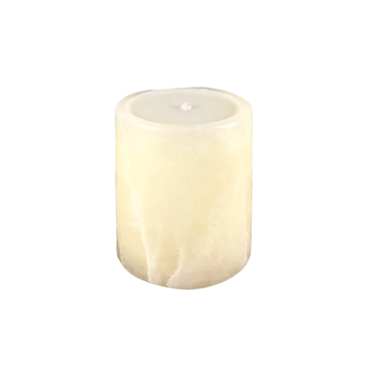 White candle on a white background