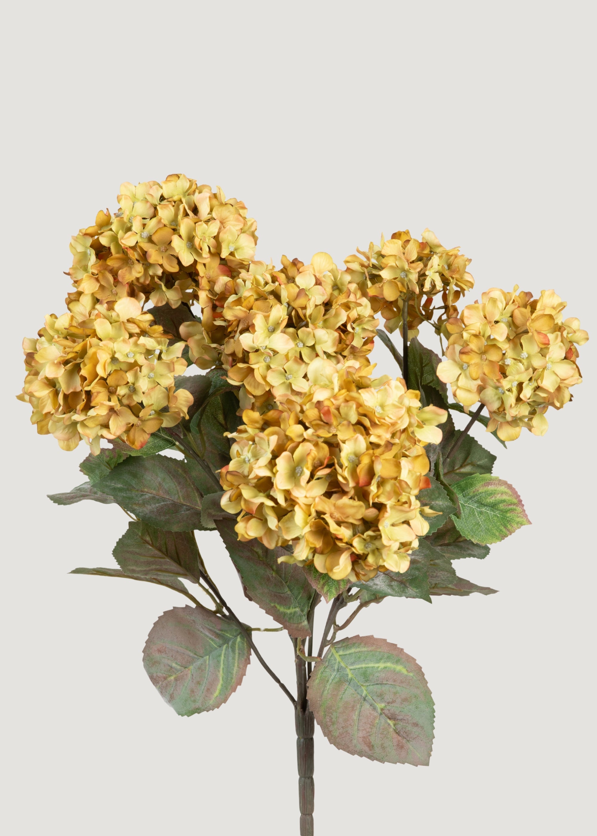 Vintage Antique Green Fake Hydrangea Bush - 20"