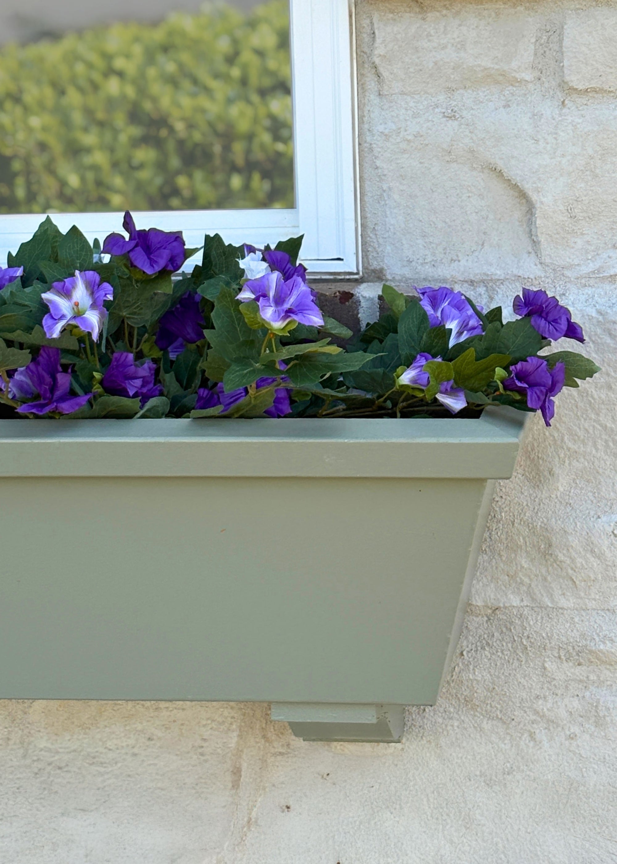 Fake Petunia UV Treated Indoor/Outdoor Hanging Flower Bush - 26"