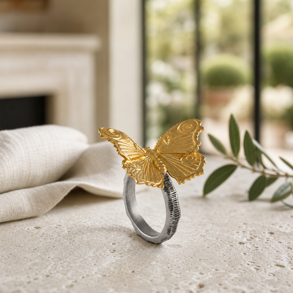 Gold Butterfly Napkin Ring