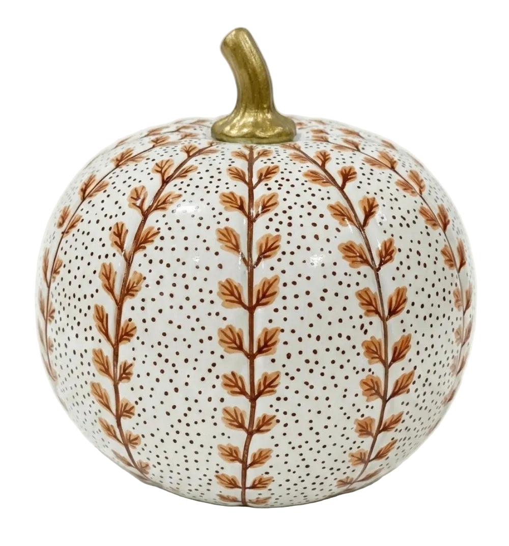 Rusty Red Meadow Sprig Pumpkin