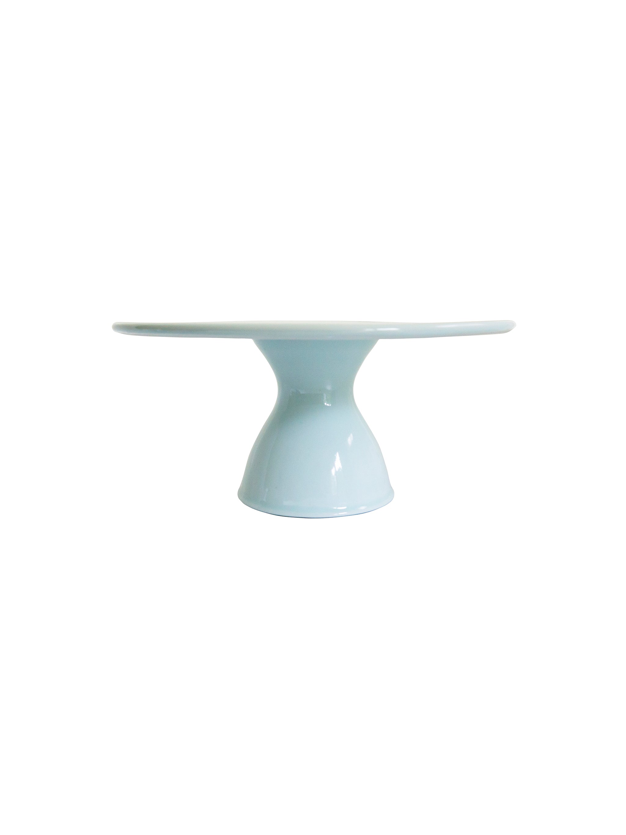 White cake stand on a white background