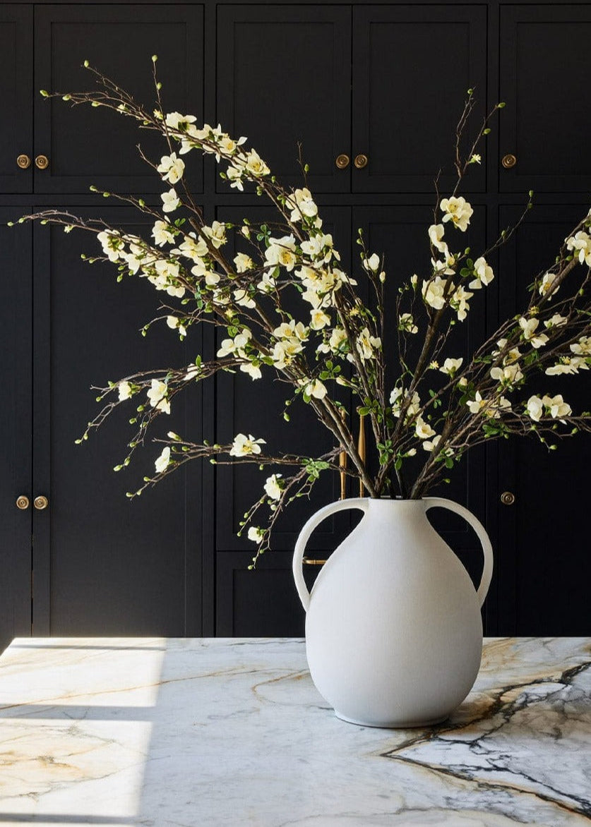 Premium Artificial Flowers  - Cream Artificial Blossom Branch - 57"