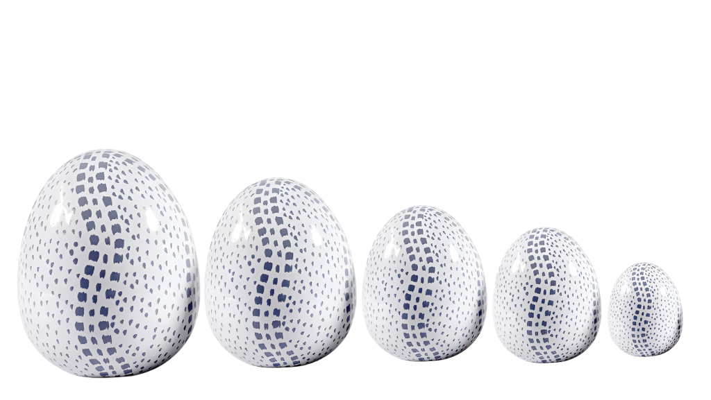 Soft Blue Polka Dot Egg