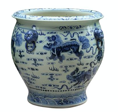 Round Foo Dog Fishbowl