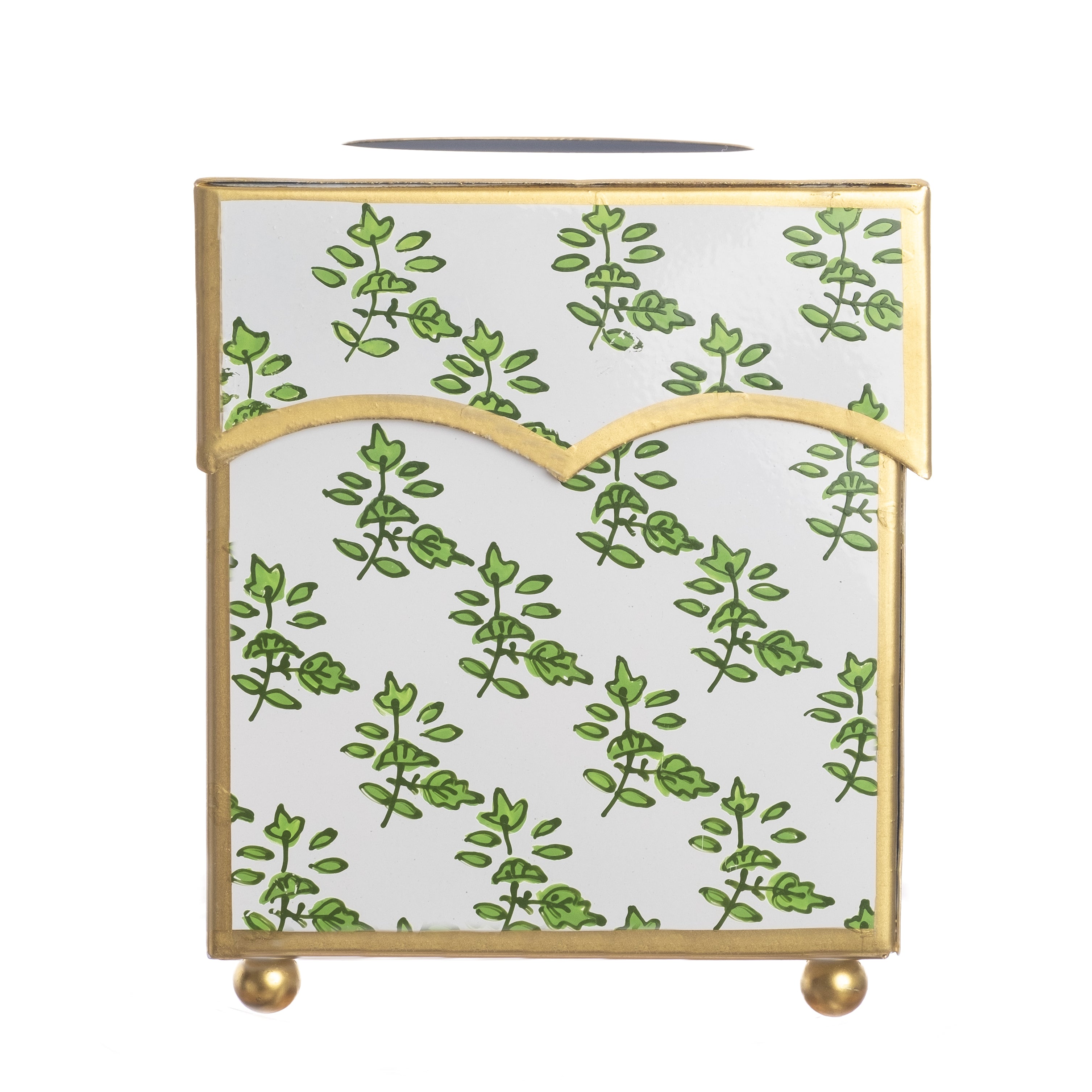 Green Blossom Wastepaper Basket