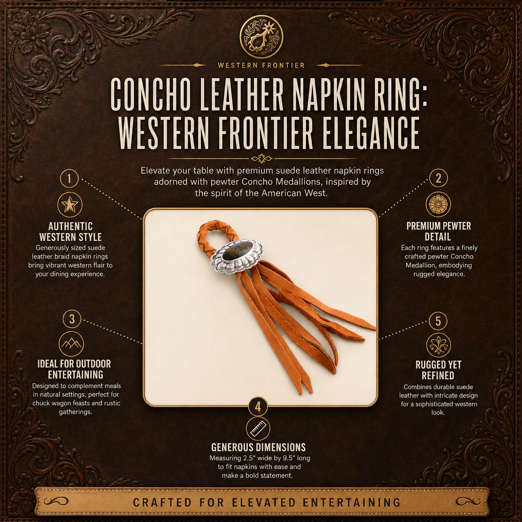 Concho Leather Napkin Ring