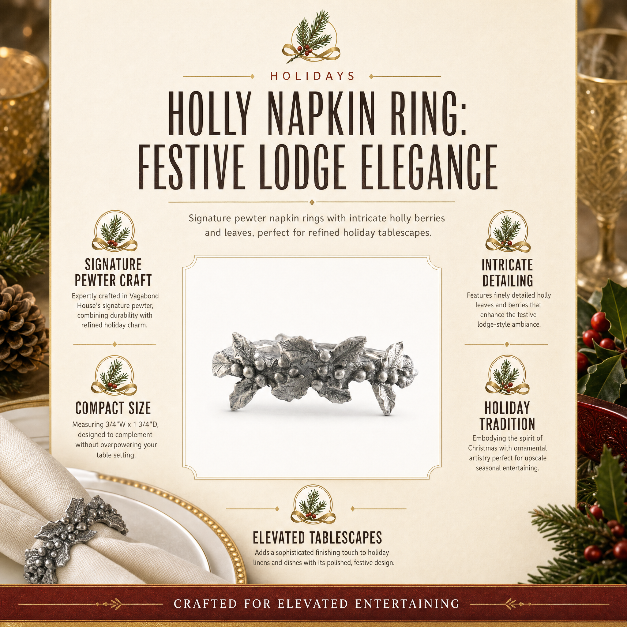 Holly Napkin Ring