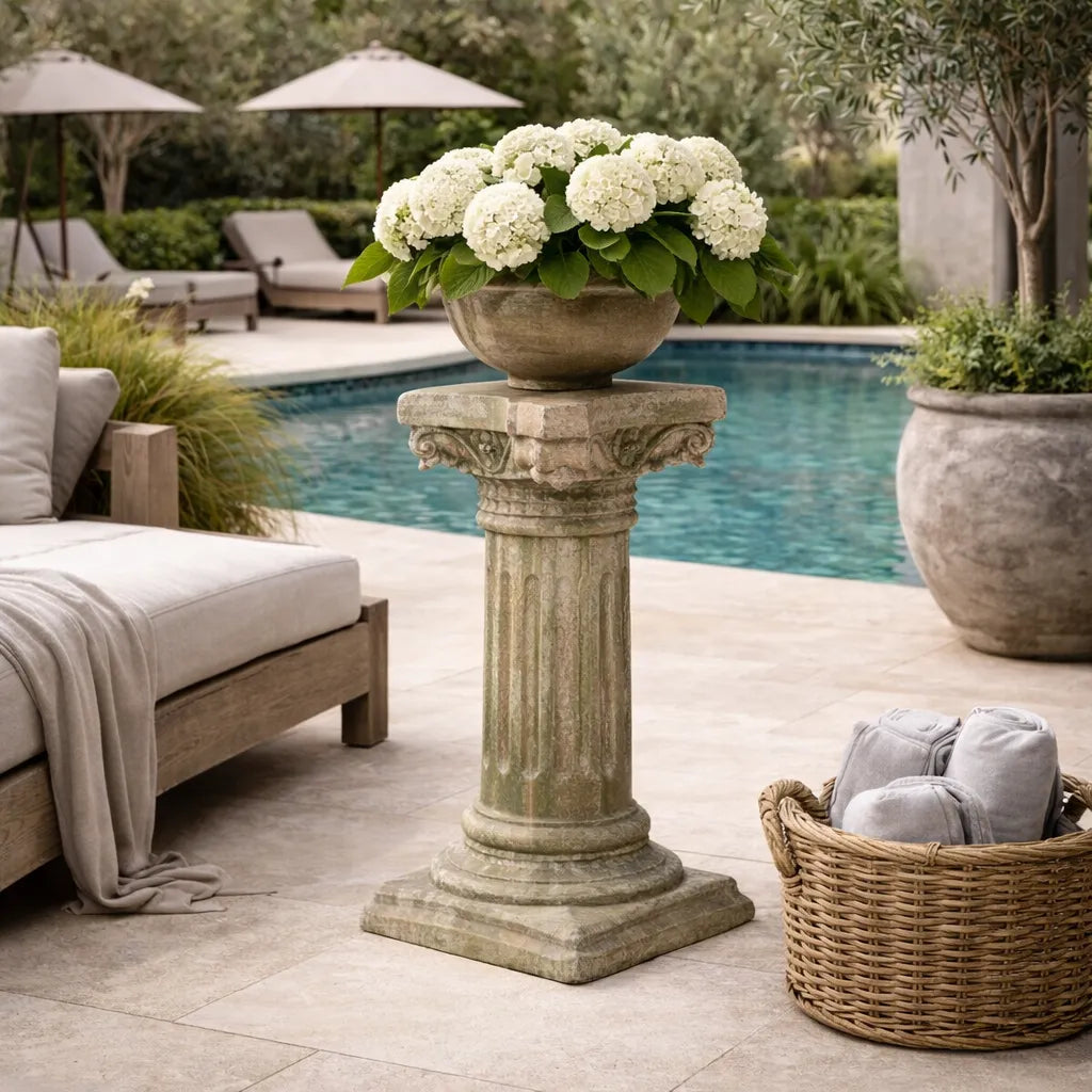 Antique European Garden Column Pedestal