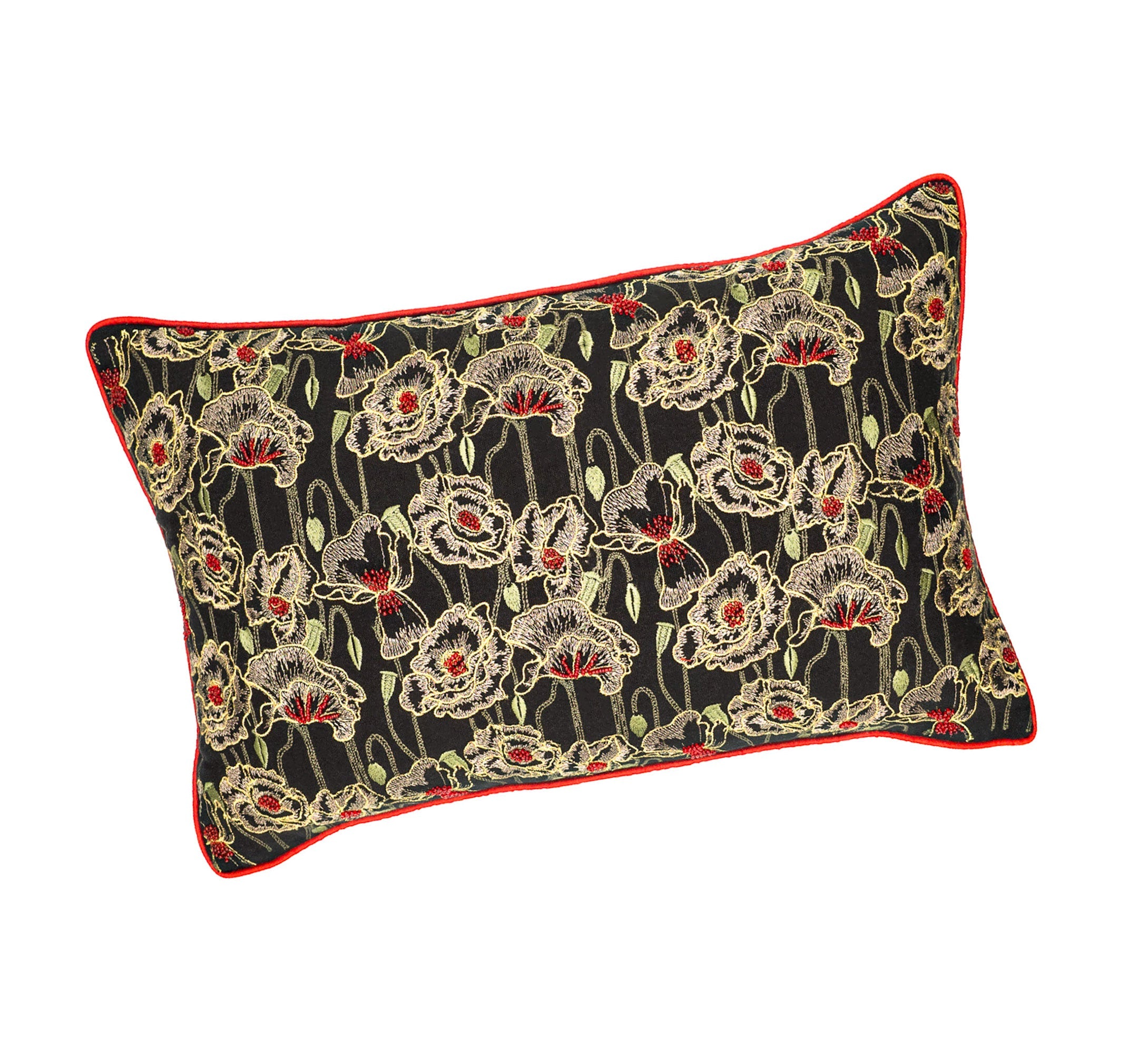 Black Orchid Linen Throw Pillow Cover, 12 X 20