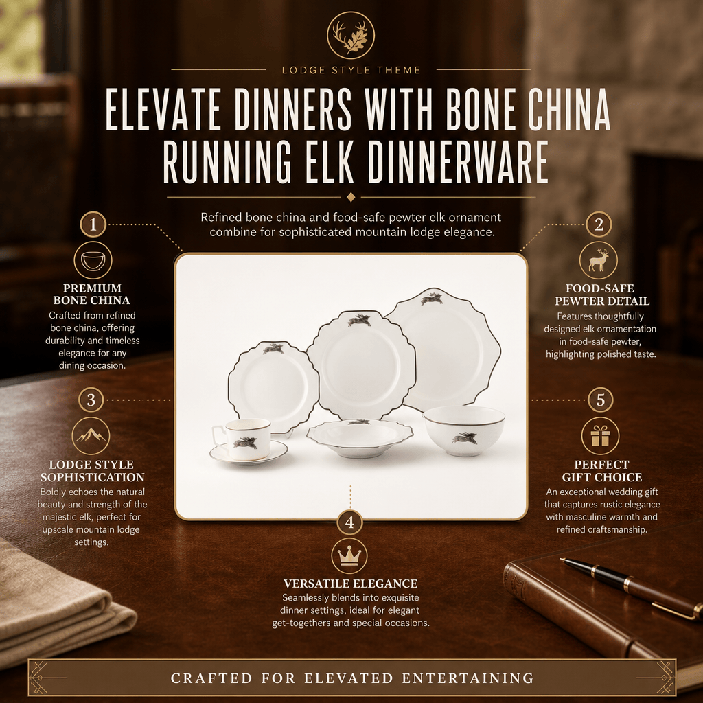 Bone China Running Elk Dinnerware