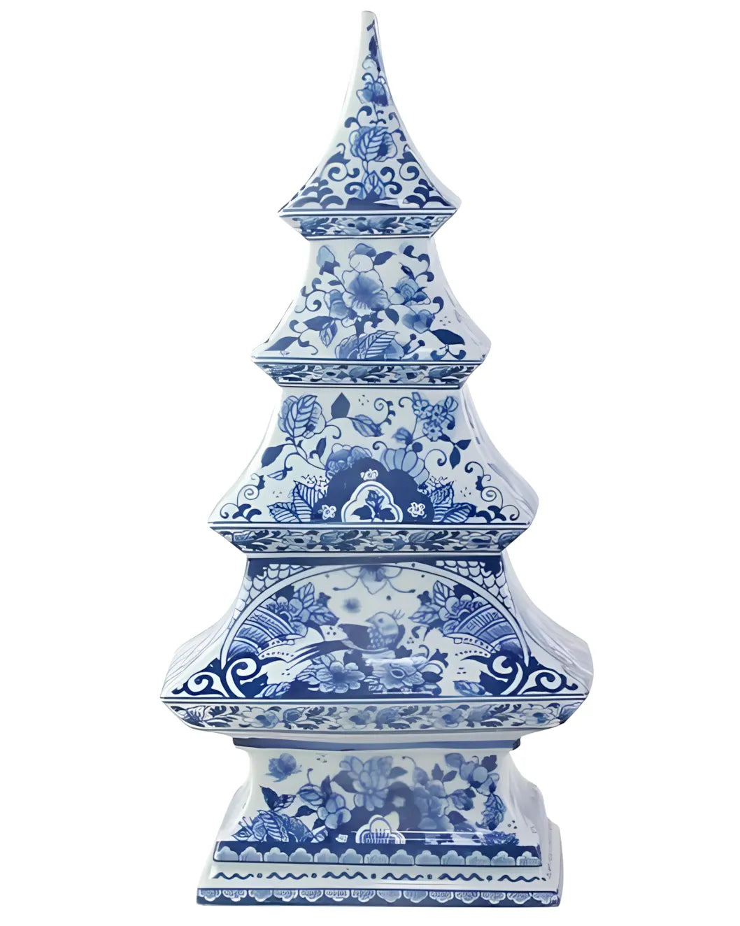 Bird & Floral Porcelain Tree