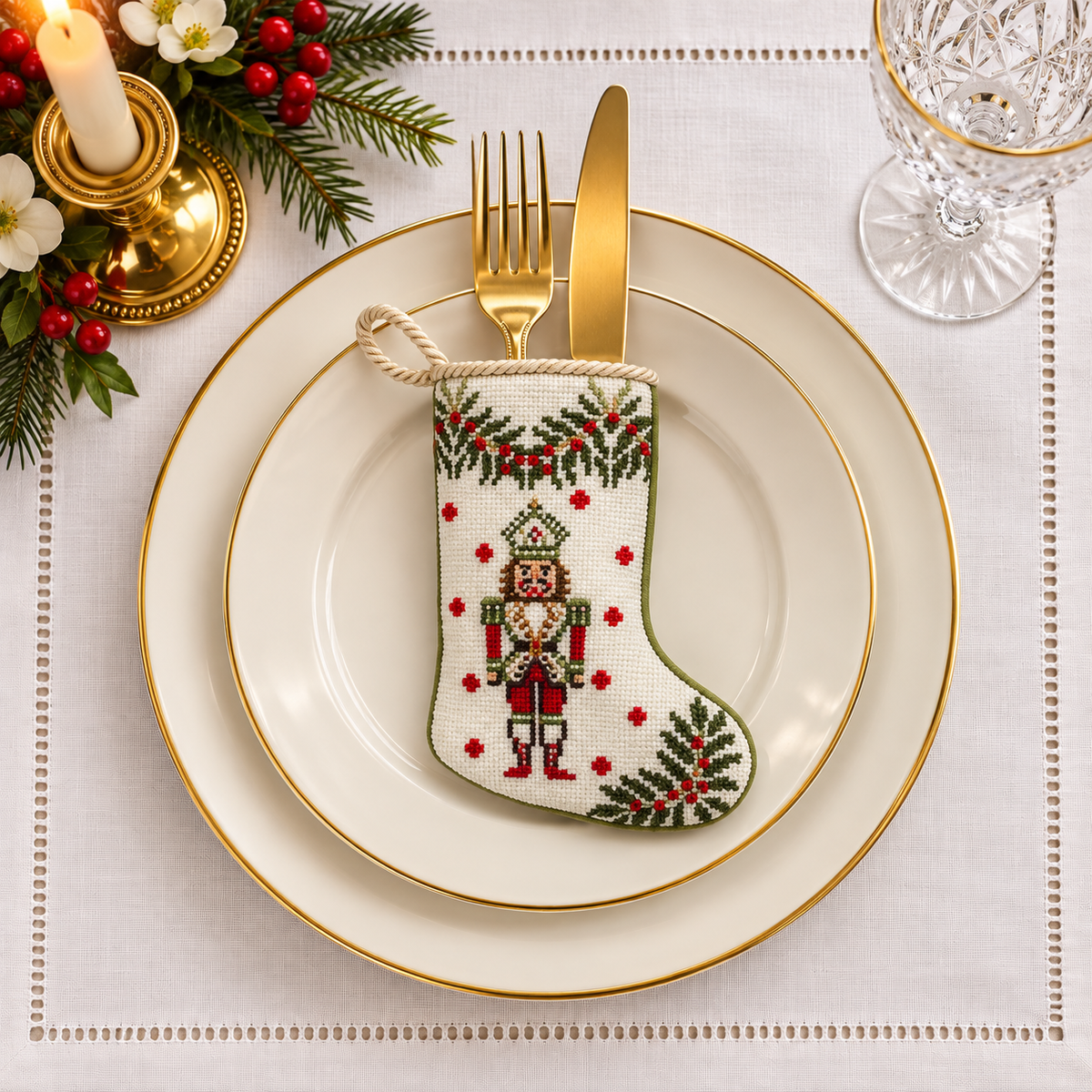 The Nutcracker Needlepoint Stocking (2 Sizes)